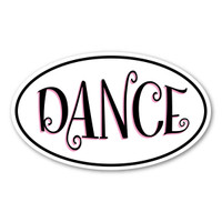 Dance Oval Sticker
