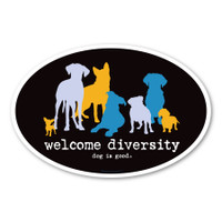 Welcome Diversity Oval  Magnet