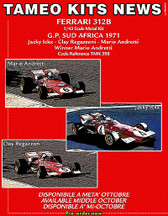 1:43 Kit.  Ferrari 312B South Africa GP 1971 Winner Andretti