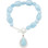Sky Blue Aquamarine bead bracelet, March Birthstone Jewelry.