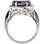 Amethyst Heart Ring - Top Side