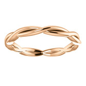 14kt Rose Gold Woven Stackable Band