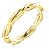 Size 6.5 - 14K Yellow Gold Infinity-Inspired Wedding Band with Free Shipping