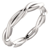 Size 6.5 - Platinum Infinity-Inspired Wedding Band or Stackable Ring