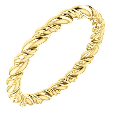 14k Yellow Gold Rope Eternity Band