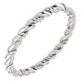 14k White Gold Rope Band