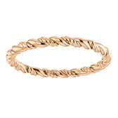 Rose Gold Rope  Wedding Band