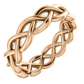 14k Rose Gold Woven Wedding Band