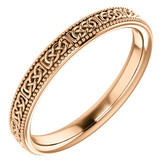 14kt Rose Gold Celtic Inspired Band