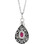 July Birthstone Memorial Tear Ash Holder 18" Necklace Sterling Silver 