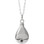 December Birthstone Memorial Tear Ash Holder 18" Necklace Sterling Silver