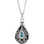 December Birthstone Memorial Tear Ash Holder 18" Necklace Sterling Silver