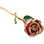 Real 12" Inch Lacquered White and Red Colored Rose 