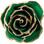 Real 12" Inch Lacquered Green Colored Rose