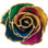 Real 12" Inch Lacquered Rainbow Colored Rose