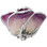 A Real Semi-Opened Lacquered Purple Rose with Platinum Trim