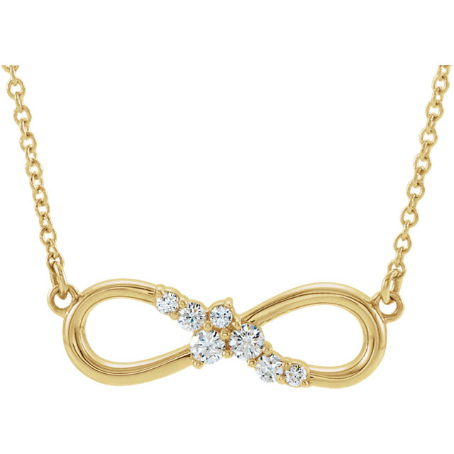 アクセサリー K18/Au 750 yellow gold infinity pendant 18k .750 Yellow Gold Tiffany & Co Infinity Double Chain 16