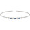 Simulated Diamond and Simulated Blue Sapphire Cuff Bracelet