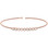 Rose Gold Finish over Sterling Simulated Diamond Bracelet