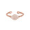 Rose Gold Finish Evil Eye Flexible Cuff Ring