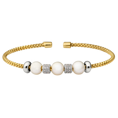 Yellow Gold Finish Flexible Bracelet