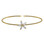 Yellow Gold Finish Flower Cuff Bracelet