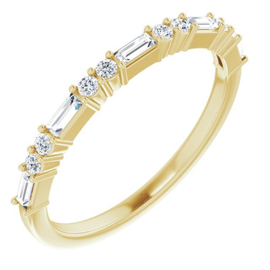 14k yellow gold diamond band