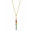 Rainbow gemstone bar necklace