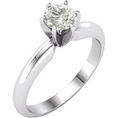 1/2 ct solitaire Charles and Colvard Moissanite engagement ring 14k white gold