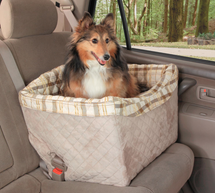 Deluxe Jumbo Crash Tested Pet Safety Booster Seat carries pets up to 30 pounds