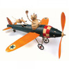 Cat Aviator Whirligig is crafted from powder-coated metal.