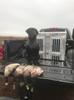 Extra Tall Top Storage Aluminum K9 Cooler Dog Box With Water Tank after a successful day of hunting.  Hunting dog and game birds not included :-)
