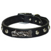 “Head Honcho” Custom Made Dog Collar shown on black studded leather