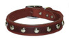 “Bad To The Bone” Custom Made Dog Collar is available on studded brown leather
