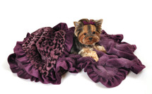 Purple Cheetah Faux Fur Cuddle Blanket