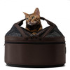 Chocolate Brown Sleepypod Pet Bed Carrier Car Safety Seat is suited to both dogs & cats