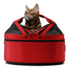 Strawberry Red Sleepypod Pet Bed Carrier Car Safety Seat is equally suited to cats