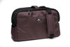 Chocolate Brown Sleepypod Atom Airline Approved Pet Carrier features adjustable shoulder straps for shoulder carry and a built-in handle for hand carry.