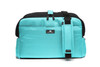 Robin Egg Blue Sleepypod Atom Airline Approved Pet Carrier can be affixed to your car seat via your seat belt