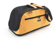 Sleepypod Air Orange Airline Approved Pet Carrier has an adjustable, padded shoulder strap and an integrated hand carry strap