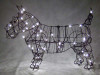 Lit Scottie Topiary Dog arrives with black wired lights pre-strung onto the frame