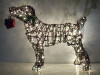 Jack Russell Lit Frame Topiary Dog Sculpture
