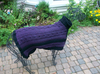 Greyhound Mossed Frame Topiary Dog a customer uses for sizing her knitted dog sweaters.