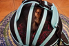 Robin Egg Blue Sleepypod Pet Bed Carrier showing top of dome