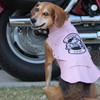 Pink Biker Dog Motorcycle Jacket features faux leather construction