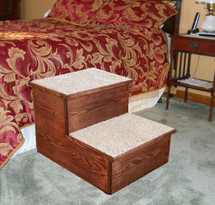 Big Step Carpeted Hardwood Pet Steps allow access to taller pieces of furniture