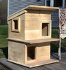 Penthouse (2-level) version with out stand - shown with traction grit strips attached to the outdoor feral cat shelter house