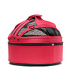 Blossom Pink Sleepypod Mini Airline Approved Pet Carrier has a built-in safety tether to keep your pet safely confined when the top is zipped off.