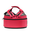 Blossom Pink Sleepypod Mini Airline Approved Pet Carrier allows you to partially open the top dome so your pet can stick its head out.