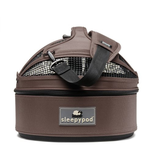 Chocolate Brown Sleepypod Mini Airline Approved Pet Carrier, Car Safety Seat, Bed